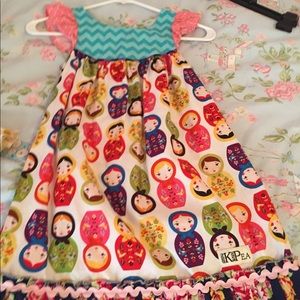 Kpea Flutter dress w matching ruffle leggings 6/8